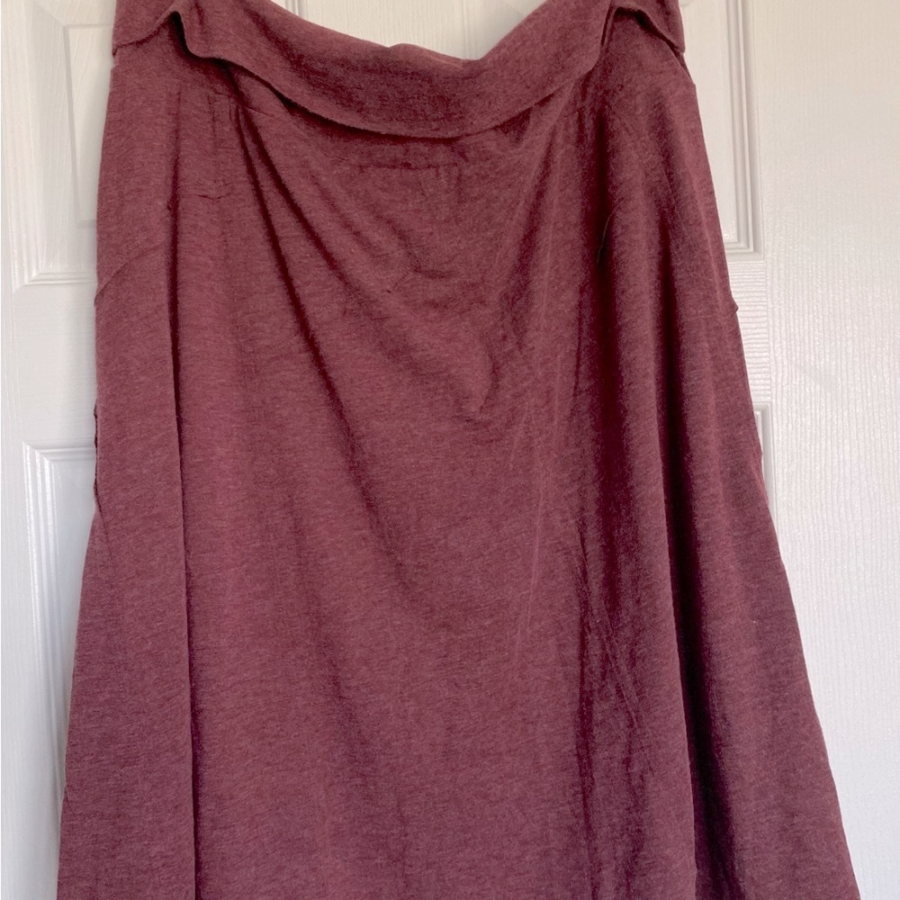 Prana heather maroon Maxi A-Line Skirt. Size XL NWT